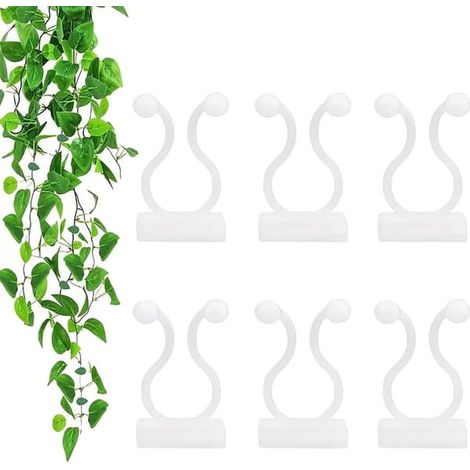 Supports muraux pour plantes grimpantes, 100 crochets auto-adhésifs de fixation, clips de fixation pour plantes potagères et de jardin. (1/5)