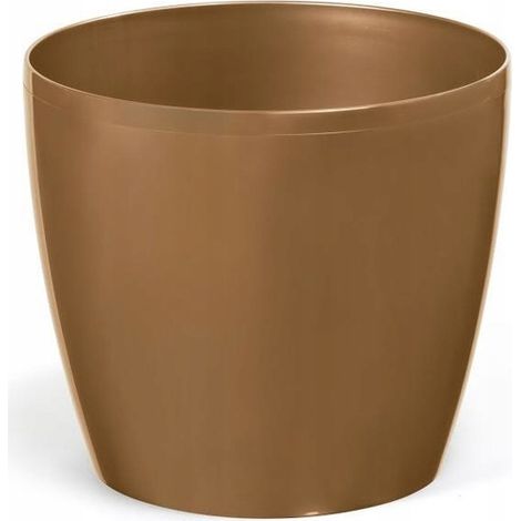 Vaso da fiori con coperchio in plastica, oro, 21 cm, Magnolia