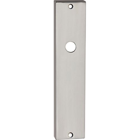 Placa montaje manilla rectangular níquel satinado Zamak (1/2)