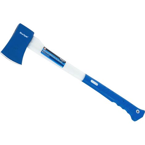 BlueSpot 2lb Axe Chopper With Fibreglass Handle Hatchet Tree Log Felling 620mm