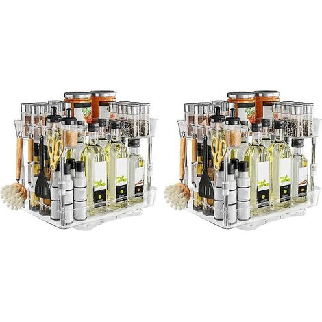 Multifunktionales, doppelstöckiges Drehregal für Zuhause (1/5)