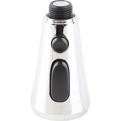 Douchette de robinet G1/2 argentée électroplaquée, 3 jets, acier inoxydable ABS antirouille pour évier de cuisine (1/5)
