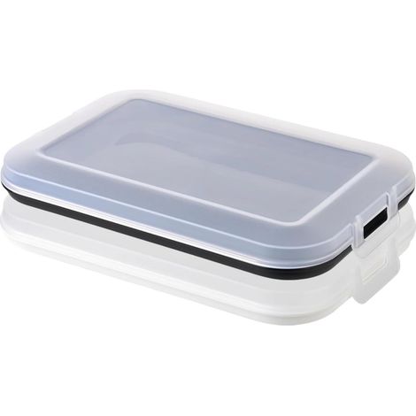 Lot de 2 boîtes à charcuterie avec plateau de service intégré, boîtes de rangement, empilables, sans BPA, fournitures de cuisine, en plastique (1/5)