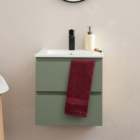 Mobile lavabo 45cm e rubinetto nero SORRENTO (1/5)