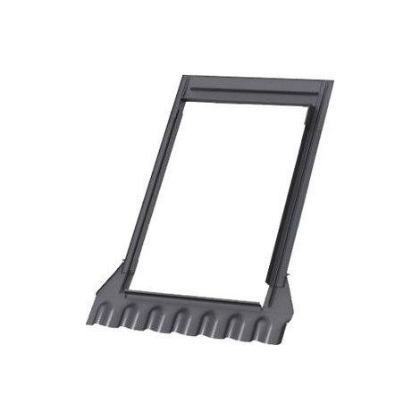 Velux – Raccord gris pour fenêtre de toit 55x78 cm – Aluminium – Pour tuiles à onde inférieure à 120mm – Étanchéité renforcée