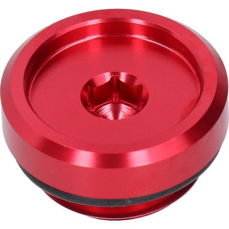 Bouchon de remplissage d'huile aluminium 22g rouge pour moto YZF-R6S 2006-2010 (1 pièce) (1/5)
