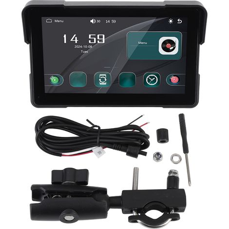 Navigateur moto 7 pouces étanche tactile – Portable CarPlay Android Auto GPS navigation moto, guidage (1/5)