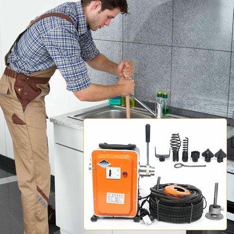 750W Elektrische Abflussreiniger Rohrreinigungsmaschine Bohrer Rohrreinigungsgerät Cleaner Rohrreinigungsspirale (1/5)
