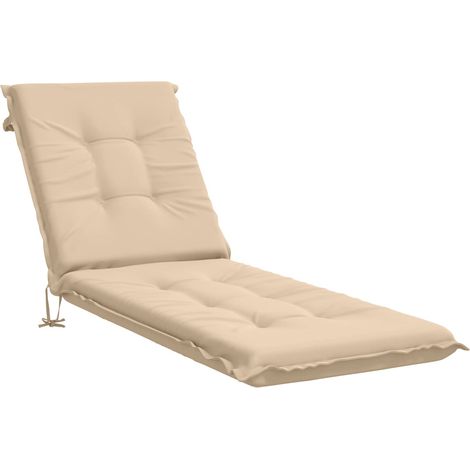 Sunlounger Cushion GEMERT 100% Polyester Cream 190 x 50 x 9 cm vidaXL (1/5)