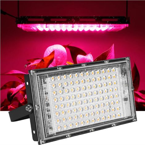 Foco LED impermeable para exteriores, iluminación destacada, 100 W, blanco frío (96 luces)
