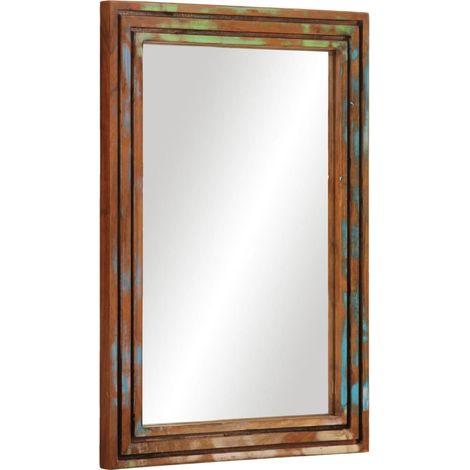 Badspiegel 50x70 cm Massivholz Akazie und Glas