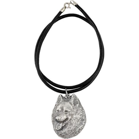Spitz - collar para perros, colgante bañado en plata para amantes de los perros, joyería única de Art-Dog (1/4)