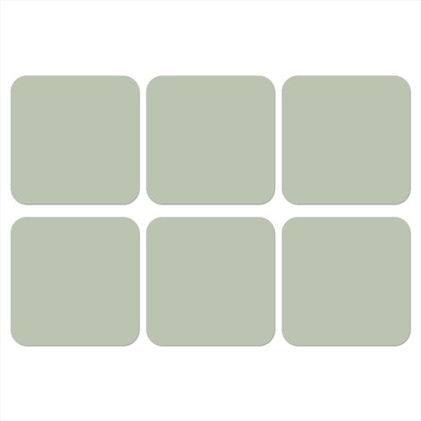 DESSOUS DE VERRE Vert menthe - Couleur unie Lot de 6 10x10 (1/5)
