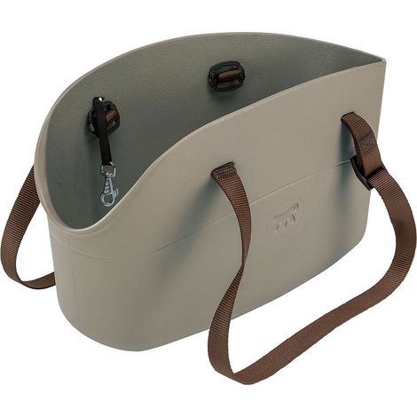 Ferplast WITH-ME Borsa in resina per il trasporto di cani di piccola taglia. Vari colori.. Variante  - Misure: 21.5 x 43.5 x h 25 cm - Tortora