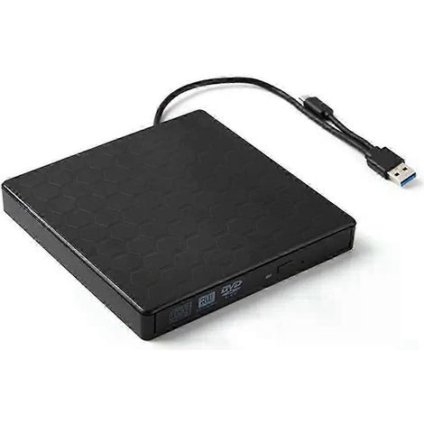 Externes DVD-Laufwerk USB 3.0, tragbar, +/-RW-Player, geeignet für CD-ROM-Brenner, kompatibel mit Laptops und Desktop-PCs (Windows) – JXLGV (1/5)
