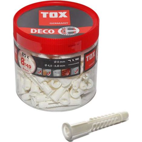 TOX Dübel Schuppendübel 4 AS-K Ø 8mm 49mm lang 85 Stück Dübel in Runddose 016260051