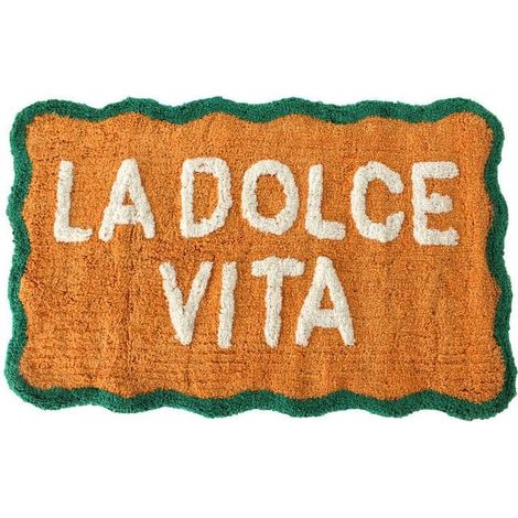 Tappeto da Bagno 'La Dolce Vita' in Cotone 50x81 cm Multicolore