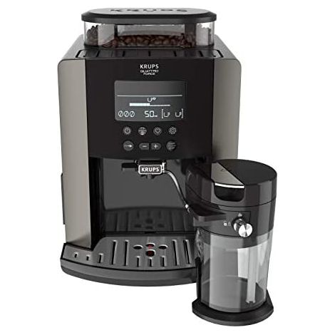 CAFETERA SUPERAUTOMATICA KRUPS EA819E QUATRO FORCE ARABICA LATTE PEWTER