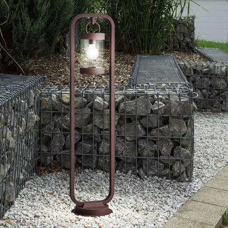 Lampione Esterno Led Giardino Sensore Lanterna Ruggine 100cm Sambesi GD Trio (1/5)