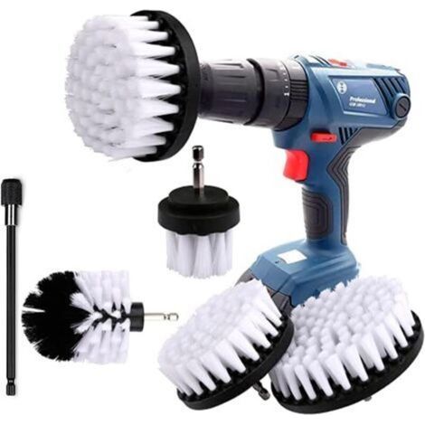 Brosse Nettoyage Perceuse 4pcs Brosse pour Perceuse Brosse de Jante Brosse Nettoyage Perceuse Nettoyage de Roue pour Jantes, Carrelage, Baignoire (1/4)