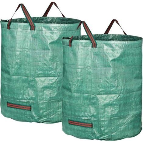 FENOPLASTICASacs de jardinage 272 L avec poignées, imperméables, autoportants, pliables, robustes et durables, lot de 2 (1/4)