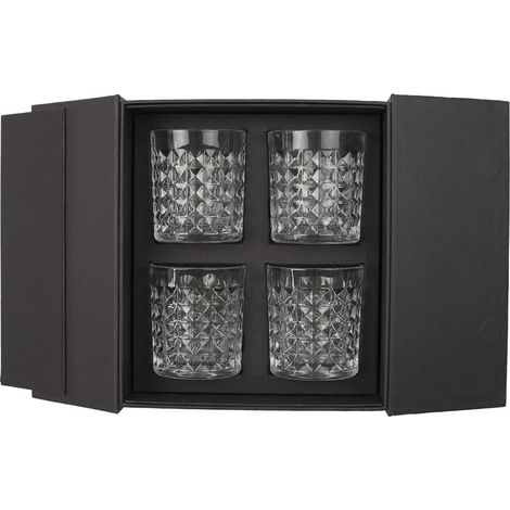 Coffret de 4 Verres à Whisky Motifs Embossés (1/5)