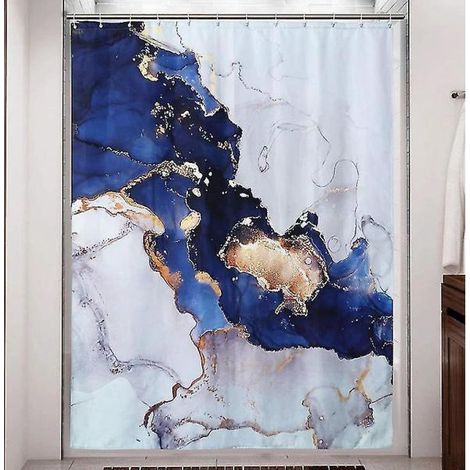 Rideaux de douche en tissu imperméables, disponibles dans toutes les tailles (180 x 180 cm). (1/5)