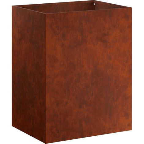 Garden Planter Rusty 40 x 30 x 40 cm Weathering Steel vidaXL