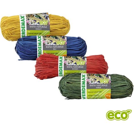 Rafia naturale blu bobina gr.50 Verdemax