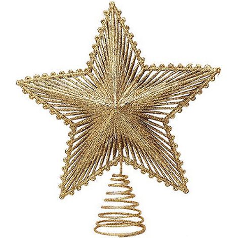 Cimier de Sapin de Noël Étoile Scintillante Sommet de Sapin Décoration d'arbre de Noël Topper Sapin De Noël Décoration d'arbre de Noël étoile à décor (1/5)