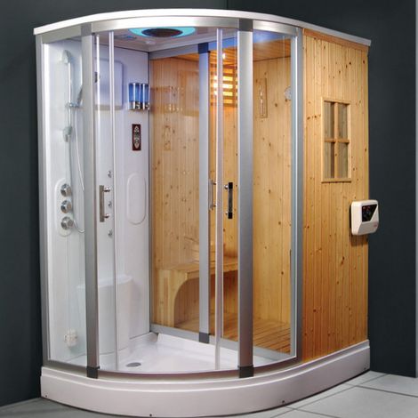 Bagno Italia Cabina Idromassaggio cm 170x130 con Sauna Finlandese e con bagno turco radio ozonoterapia (1/5)