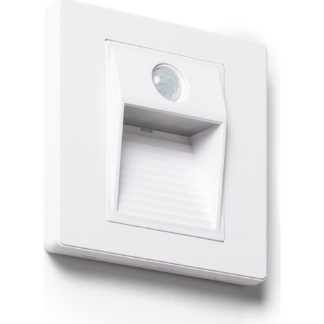Baliza de Pared LED Empotrable con Sensor PIR Olite para Caja Universal 3000K Blanco Blanco Cálido (1/5)