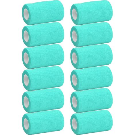12 PANS Bandes auto-agrippantes vétérinaires non tissées pour bovins, réparation de sabot de vache, couleur bleue, usage ferme (1/5)