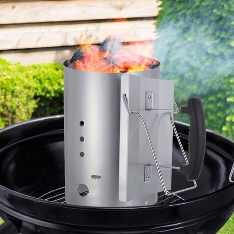 Seau d’allumage en acier inoxydable 430 pour barbecue extérieur, outil d’allumage rapide pour charbon de bois (1/4)