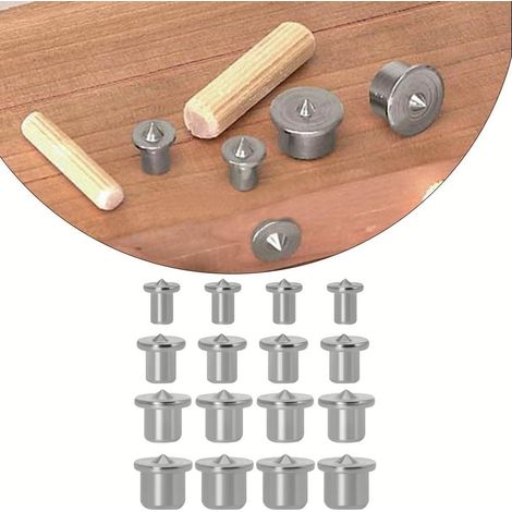 de 4 repères de centrage en acier argenté de 6 8 10 12 mm
