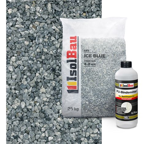 Set di tappeti in pietra IsolBau Steinteppich Ice Blue 4/8mm 25kg (1/5)