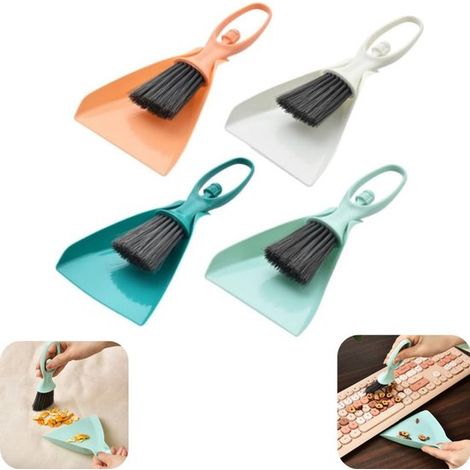 Brosses de nettoyage lot de 4 - brosses pour bureau, clavier et canapé suspendables, multicolore, tailles assorties (1/5)