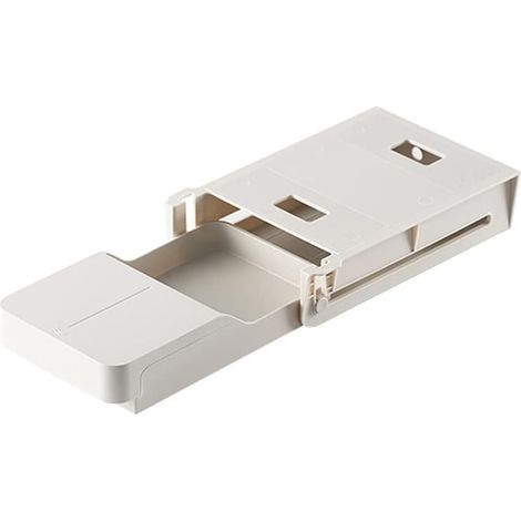 Plateau caché auto-adhésif de type tiroir mince sous le bureau (S, blanc)