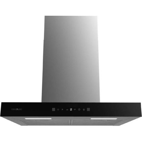 Cecotec Hotte Aspirante Flux TT 605500 Noir Verre A++. 60 cm, 70W, Faible Consommation d'Énergie, Aspiration 550m3/h (1/4)