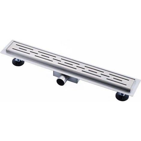 FugaFlow Anta caniveau de douche salle de bain - 70cm - complet - grille - flasque de sol - drain de douche - inox (1/5)