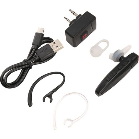 Cuffie wireless Bluetooth PTT per walkie-talkie, vivavoce, con connettore K-Connect per adattatore microfono. (1/3)