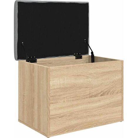 Storage Bench Sonoma Oak 62x42x45 cm Engineered Wood vidaXL