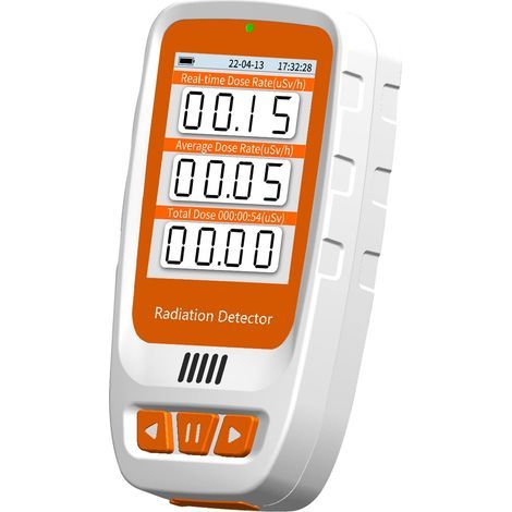 Compteur Geiger Détecteur de Rayonnement avec écran LCD, Mini Moniteur Dosimètre Radiographie Bêta Gamma, Moniteur de Rayonnement Nucléaire Rechargeable (1/5)