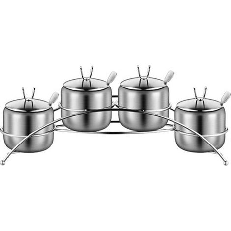 Stainless steel spice set with lid Spoon Spice holder 4-PLG (1/5)