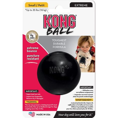 KONG Extreme Ball Small Giocattolo per Cani in Gomma , 136 Gr , 6 Cm