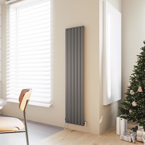 Acezanble Vertical Flat Panel Radiator Central Heating Rad 1800x408mm Single Anthracite