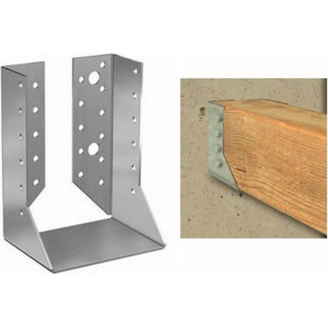 STAFFA SCARPA SUPPORTO PER TRAVI LEGNO ALI INTERNE 80X120 mm ACCIAIO ZINCATO