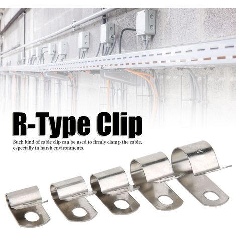 Kit de 80 serre-câbles de type R en acier inoxydable 304, de 6 à 16 mm (1/4)
