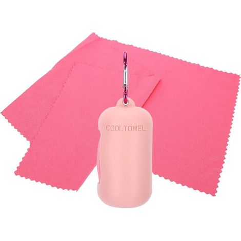 Serviette en microfibre – Serviette de voyage à séchage rapide avec étui de rangement en silicone (30 x 80 cm) – Légère, absorbante et rafraîchissante idéale pour le camping, la randonnée, la salle d (1/5)