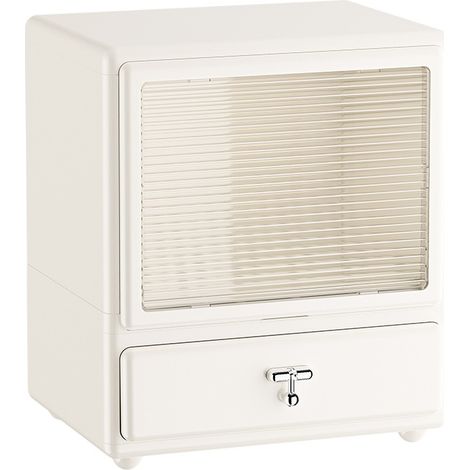 Support de rangement pour tasses avec égouttoir, étagère de cuisine et salon grande capacité, 2 niveaux avec tiroir, design élégant (1/5)